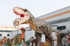 Parque temático Tamaño gigante Animatronic T-rex