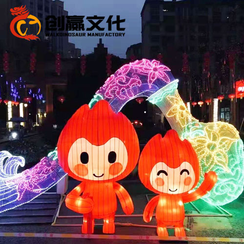 Año nuevo chino decoraciones tradicionales linterna de seda