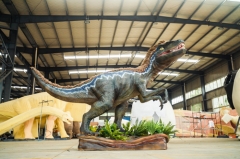Dinosaurio mecánico de tamaño natural del parque de dinosaurios animatronic