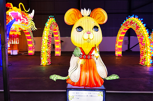 Decoración del festival de año nuevo Linterna de arte del zodiaco al aire libre