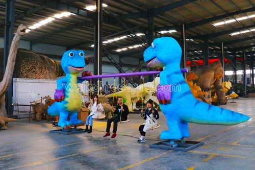 Modelo de paso de dinosaurio de puerta de parque temático jurásico