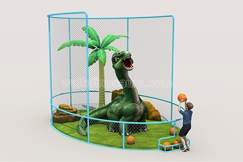 dinosaur theme basketball shooting machine
