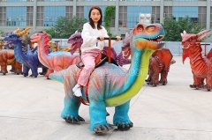 Colorful Apatosaurus Walking Rides