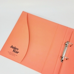 Colorful 2 Ring Binder With Paper Pocket And Customized Tabs