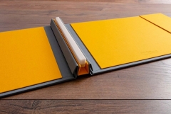 Custom Full Color Printing Hard Cardboard Ring Binder With Business Style Handmade Paper File Folder