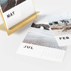 Custom Design Folding Standing Desk Calendar With Customer's Logo Printing