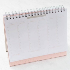 Custom Printed Die Cut Desk Top Calendar Table Calendar With Logo