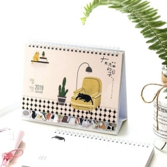 Table Calendar Custom Handmade Gift Customized Style Office Paper Color Desk Printing Calendar