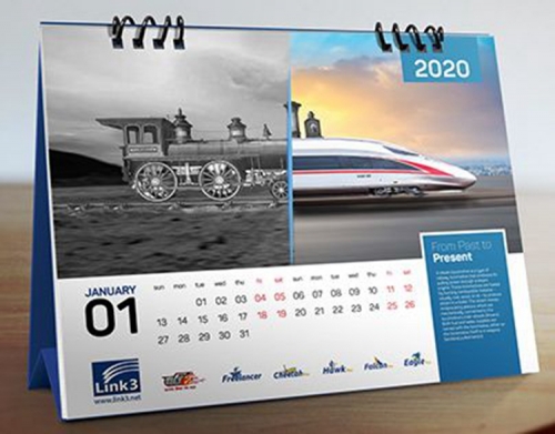 Custom Promotional Unique Printing Stand Table Desk Calendar