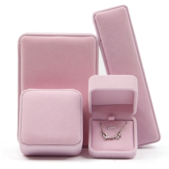 Hot Selling Custom Flocking Hinge Slice Bracelet Jewellery Box Ring Jewelry Box