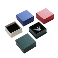 Luxury Jewellery Color Box Custom Logo Printed Velvet Red Jewelry Box