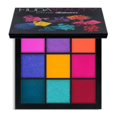 Handmade Colorful Empty Cardboard Eyeshadow Palette Eyeshadow Palette packaging box with mirror