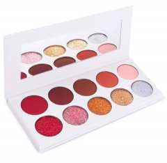 Wholesale Makeup High Pigment Make Your Own Brand Private Label Glitter Custom Eyeshadow Palette
