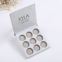 High Pigment Low Moq Private Label Cream Pressed Glitter Eyeshadow Palette With Mirror