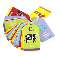Ring Custom Printed Educational Card Words Learning Kids Flash Cards