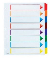 Office Ring Binders Tabbed Dividers Colorful Index Tab Divider