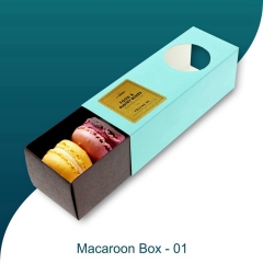Custom Paper Macaron Gift Box Packaging With Logo Printing