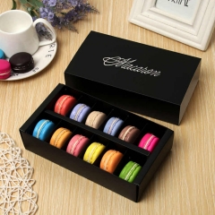 Customized Macaron Biscuit Cookie Boxes Foldable Paper Packaging Wholesale