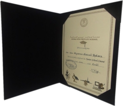 Different Colors PU Leather Certificate Cover Folder A4 Diploma Holder