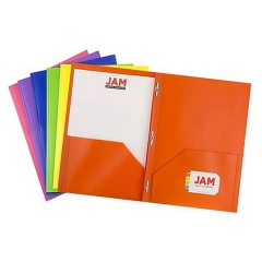 Logo Printed Cardboard Paper File Folders Sample With Pockets