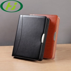 Custom Cheaper Price Leather Folder Quality A4 Leather Portfolio Folder Organizer Bag