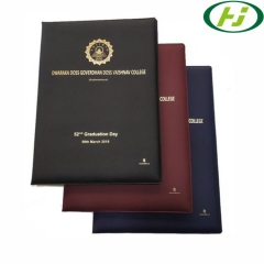 Different Colors PU Leather Certificate Cover Folder A4 Diploma Holder