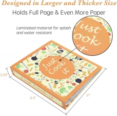 Custom Design Printed Paper Cardboard Recipe Box With 3 Ring A5 Planner Binder