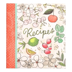 Seasoning Design Recipe Book Binder with 3 Ring Large Protector 4x6 Cards and Tabbed Dividers