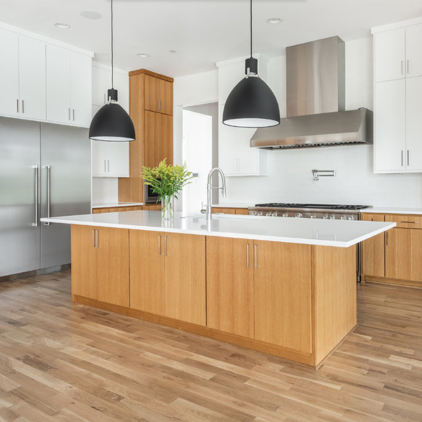 Contemporary design kitchen cabinets with melamine finish ,project in Liverpool,UK