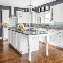 AllandCabinets custom white painted shaker style framed kitchen cabinet