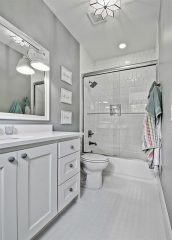 White painted American style vanity