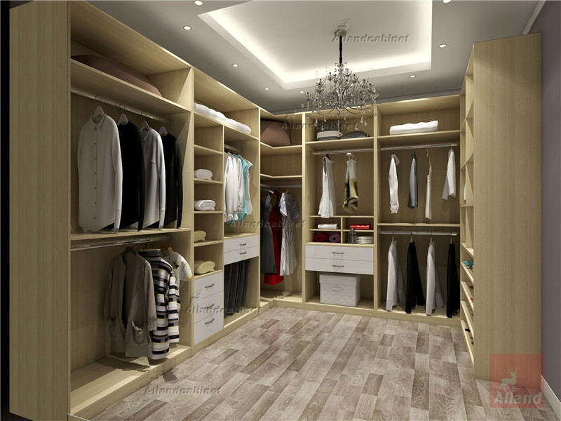 Allandcabinet mooden style wood grain melamine walk in closet