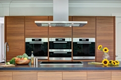 Wood veeneer&lacquer modern kitchen cabinet-Allandcabinet