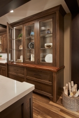 Classic framed kitchen cabinet with mullion glass door-Allandcabinet