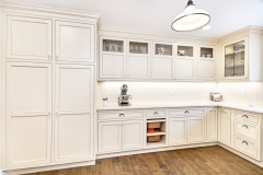 Rustic painted solid wood framed flush inset shaker door kitchen cabinet- Allandcabinet