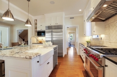 Farmhouse kitchen cabinet white shaker design -Allandcabinet