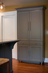 Dark grey full overlay shaker door kitchen -Allandcabinet