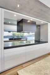 Mordern design mat lacquer painted handleless kitchen cabinet -Allandcabinet
