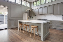 Mat grey lacquer transitional kitchen cabinet-Allandcabinet