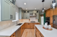 Rift cut oak and light grey pained shaker door-Allandcabinet