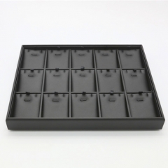 Leatherette Divided Tray with 15 x Pendant Pads