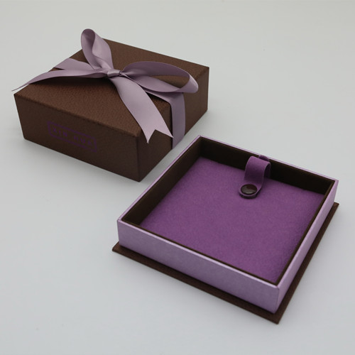 H100 Purple Ribbon Pendant Box