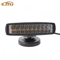 Auto modified bright LED double row with two color band base 18w easy to install headlights
