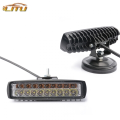 Auto modified bright LED double row with two color band base 18w easy to install headlights