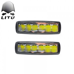2020 LITU Mini LED Light Bar 30W Offroad LED Work Light Bar White Lighting LED Square Auto Lights for Motorcycles Tractor Truck