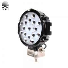 LITU 7 inch 51W LED Driving Lights Round LED Pods Light for Offroad Truck Tractor