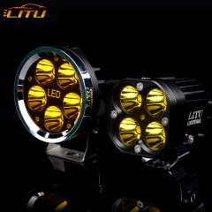 LITU 4 inch 50W Round LED Driving Lights LED Pods Lights for Offroad Truck Tractor