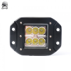 LITU 4寸18W方形LED工作灯带耳朵，适用于越野车、卡车、沙滩车