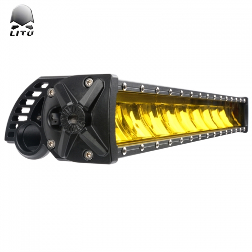 LITU LED Light Bar Yellow/White Single Row Off Road LED Light Bar Automotive for Truck Tractor Boat