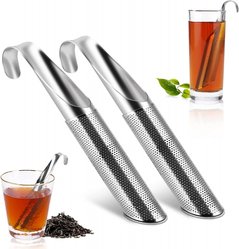 Tea Infuser for Loose Tea, 2 PCS 304 Stainless Steel Tea Strainer, Tea Diffuser, Extra Fine Mesh Steeper to Steep Loose Leaf Tea Herbal Tea Coffee